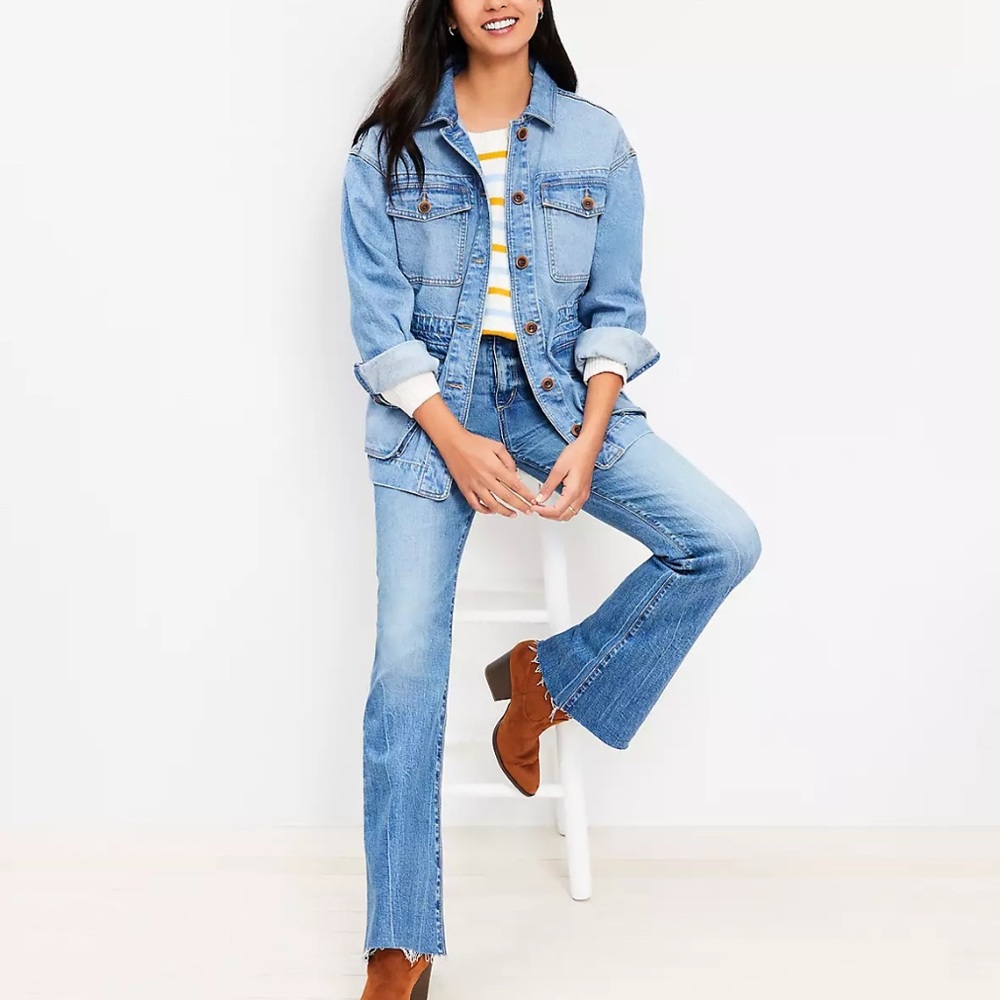 LOFT Denim Utility Jacket XS